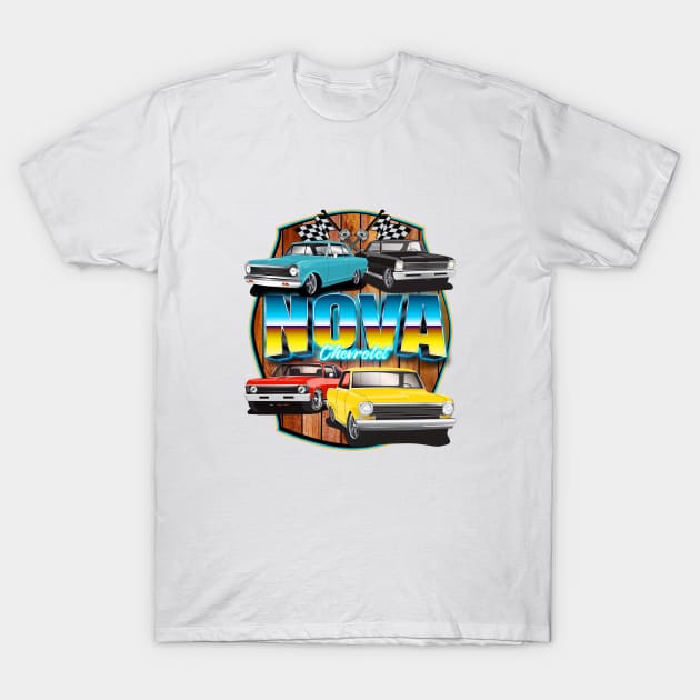 Nova Chevrolet Nova Chevy 2 Chevy 11 T-Shirt by RPM-ART